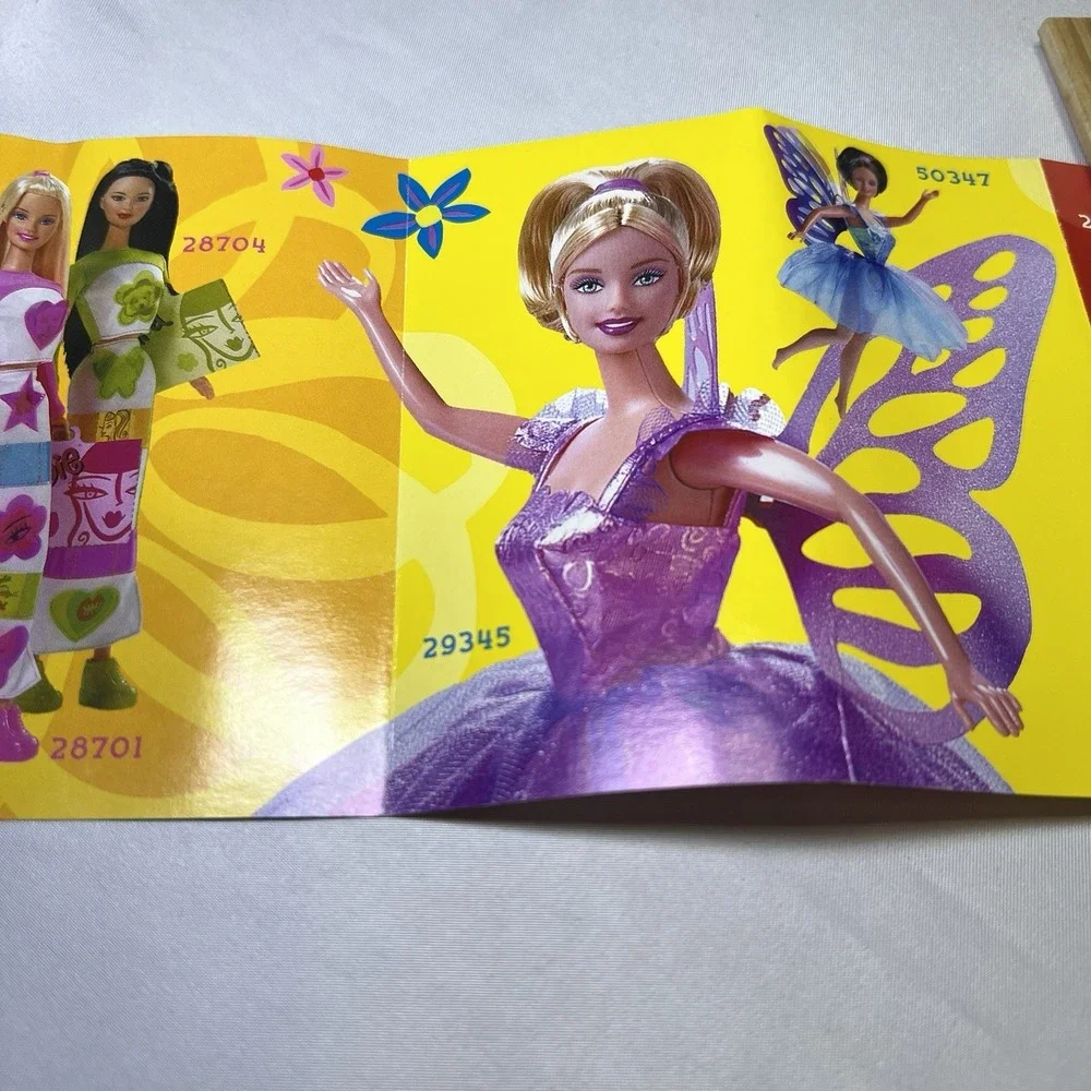 Barbie Doll Vintage 1990s Mattel Fold Out Brochure Pamphlet Insert Flyer Catalog